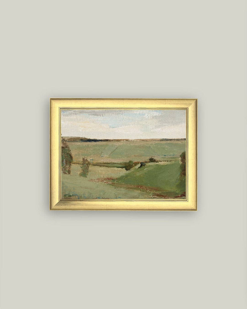 Studies by a River Framed Antique Art: 17x13