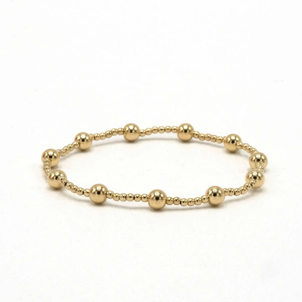 The Malibu 2x5 14k Gold filled Beaded Bracelet: 2mm5 / 7"