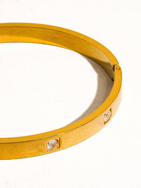 Classic CZ Bangle Gold