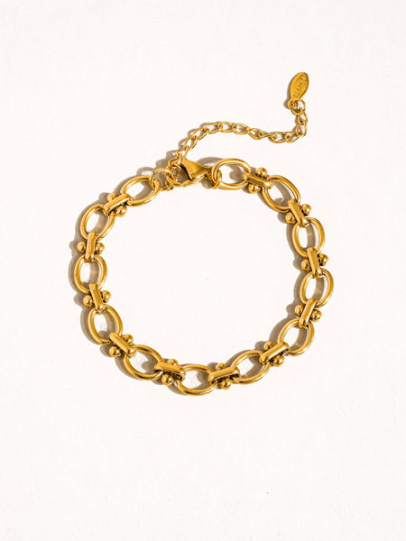 Non-Tarnish Braided Chain Bracelet: Gold