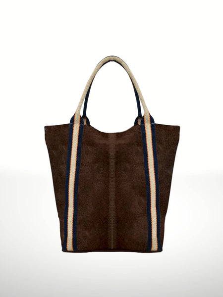 Melody Suede Leather Tote Bag 221890: Dark red
