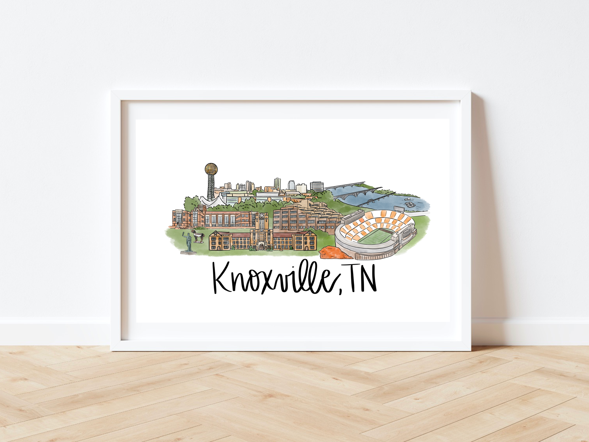 Knoxville, Tennessee Skyline Print 8x10