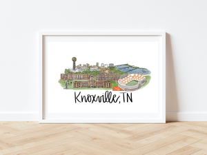 Knoxville, Tennessee Skyline Print 8x10