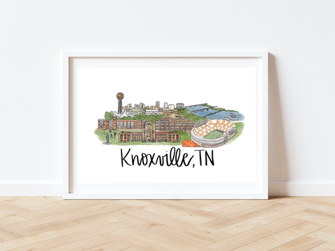 Knoxville, Tennessee Skyline Print 8x10