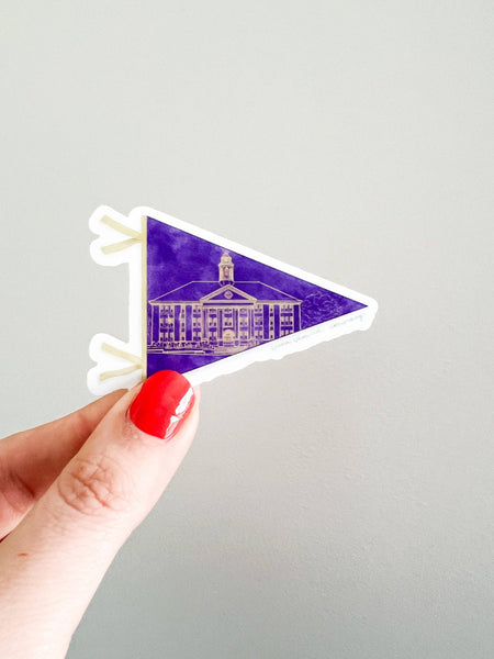 James Madison - Woodrow Wilson Hall Pennant Print, Harrisonburg, Virginia