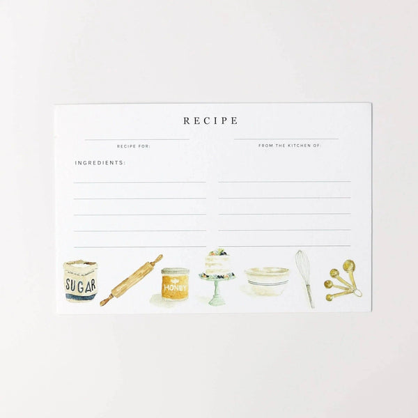 Baking recipe cards