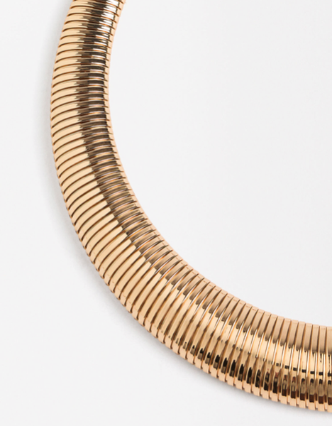 Omega Tobogas Cobra MEGA- Collar necklace- Stainless Steel : Gold plated