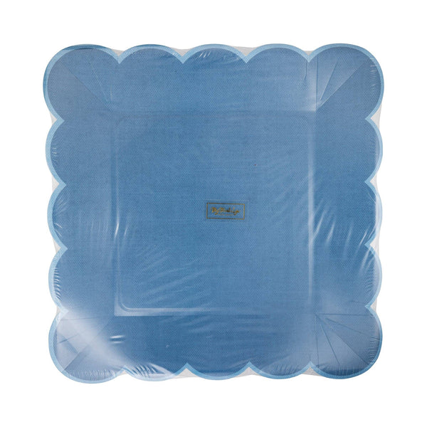 Blue Large Scallop 11" Paper Plate