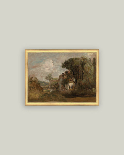 Willy Lott's House Framed Antique Art: 33x25