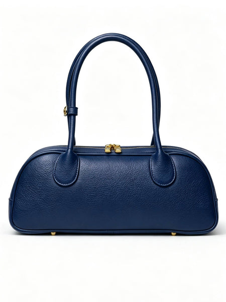 Genuine Leather East-West Bag: Taupe