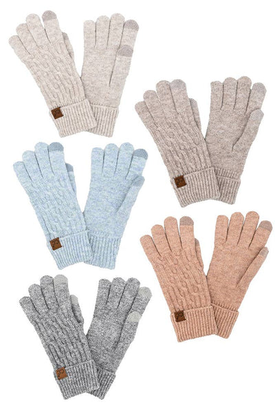 C.C Chain Link Cable Gloves: Gray