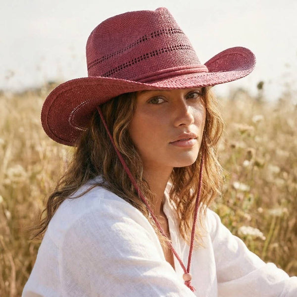 Straw Weave Cowboy Hat - Khaki