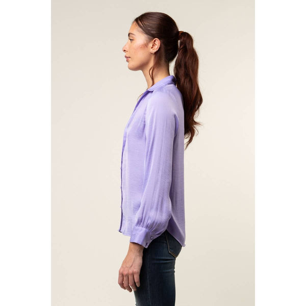 Neck Shirt With Open Seam Sleeve: Mauve / S
