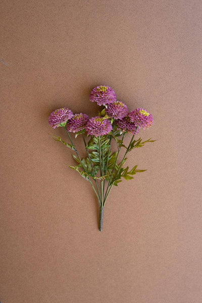 Faux Purple Ball Dahlias - bundle of 7