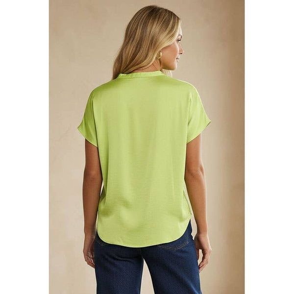 Drop Shoulder Regular Blouse: Khaki / S