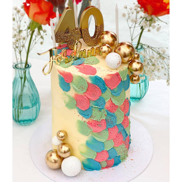 Gold Glitter 0-9 Number Candles