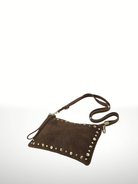 Uniles 250315 suede leather handbag: Leather