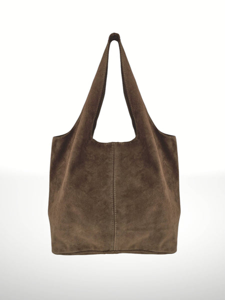 Giannina 221024 Suede Leather Shoulder Bag: Leather