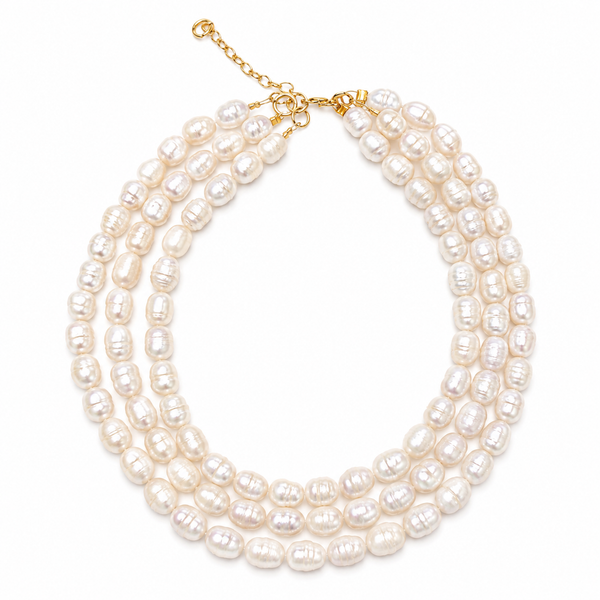 3-Strand Baroque Pearl Necklace