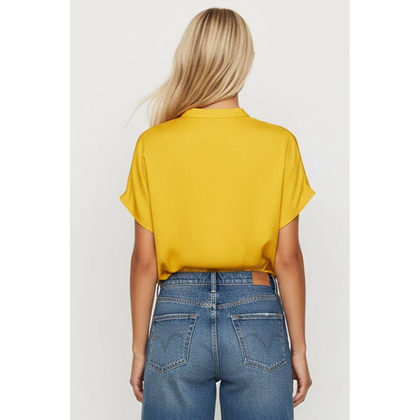 Drop Shoulder Regular Blouse: Khaki / L