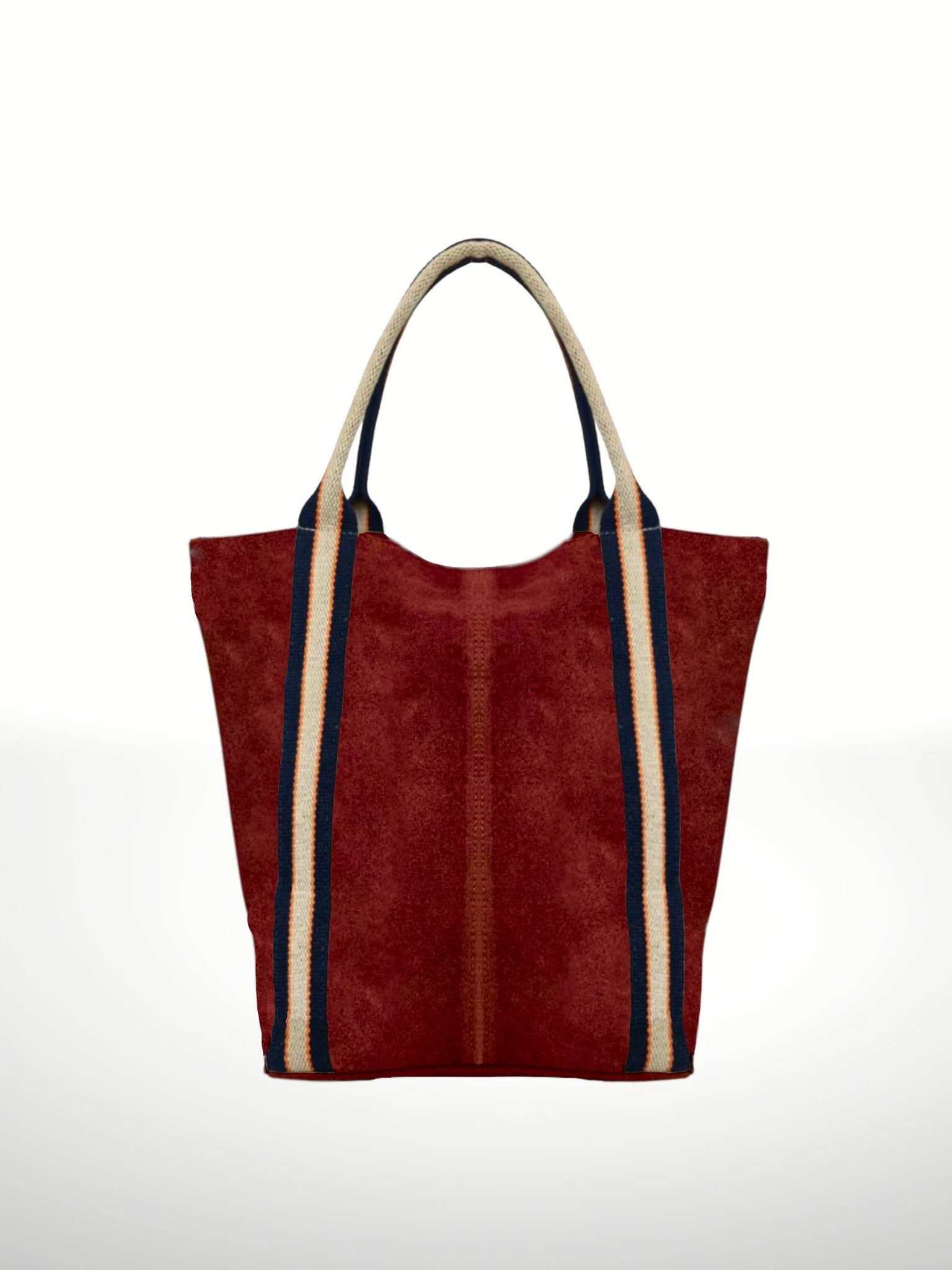 Melody Suede Leather Tote Bag 221890: Dark red