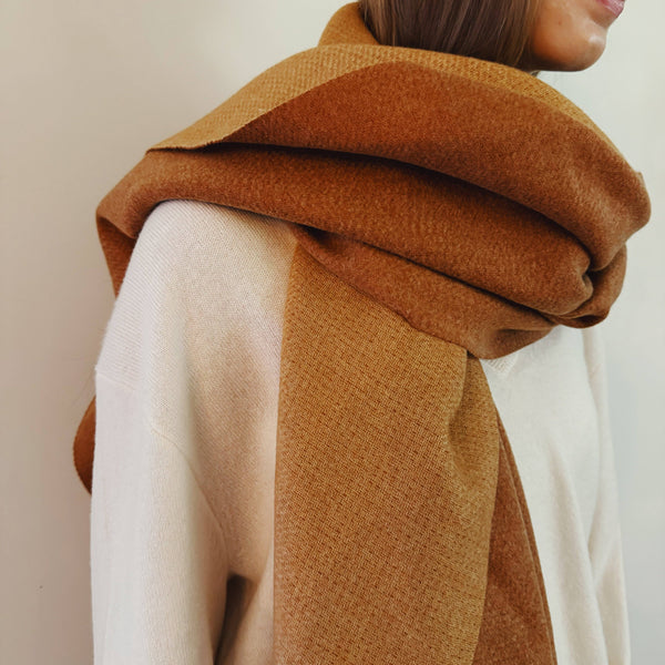 Double Sided Reversible Scarf: Beige