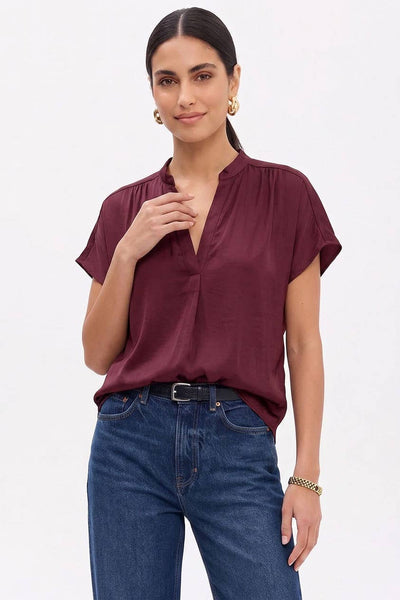 Drop Shoulder Regular Blouse: Khaki / L