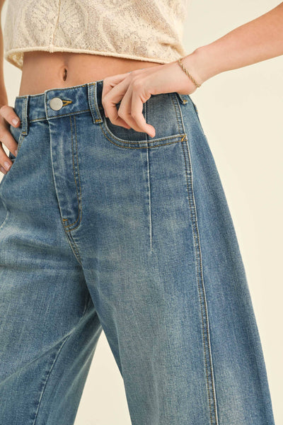Loose Fit Denim Pants: Denim