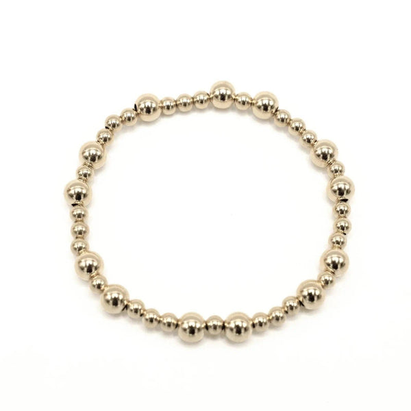 The Charleston 3x5 14k Gold filled Beaded Bracelet: 7"