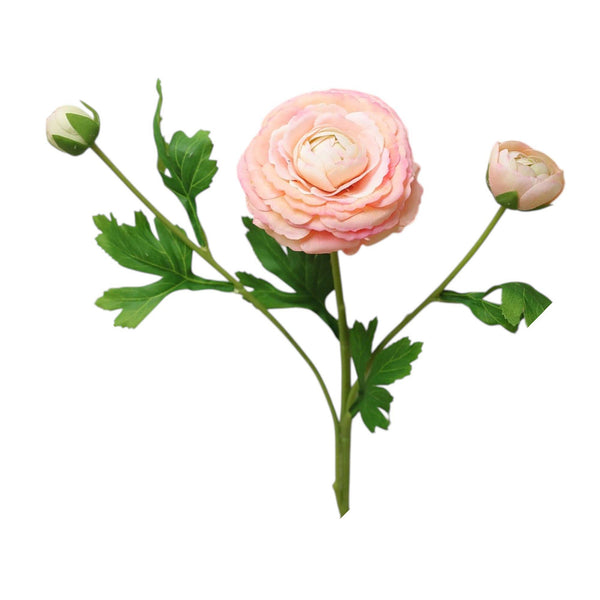 18"-Ultra Realistic Artificial Real Touch Ranunculus: Begonia Pink