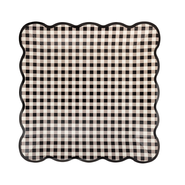 EVE1342 - Black Gingham 10" Plate