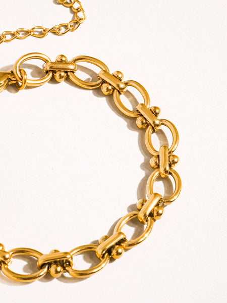 Non-Tarnish Braided Chain Bracelet: Gold