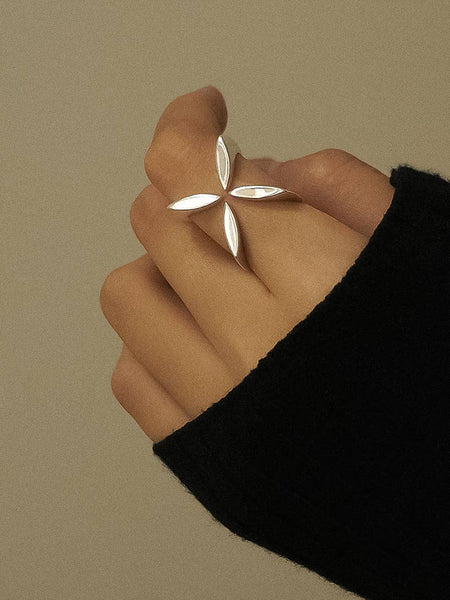 X Cross Ring - gold, non tarnish