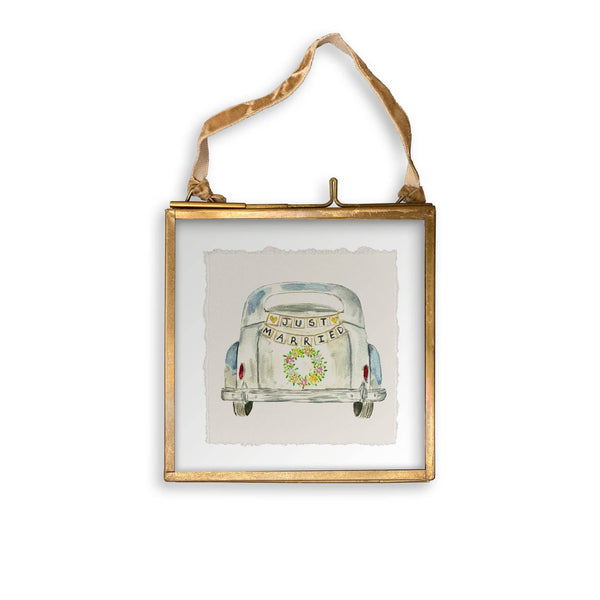 Just Married Car Tea Towel