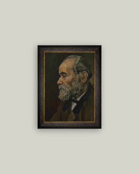 Portrait of an Old Man Framed Antique Art: 14x18