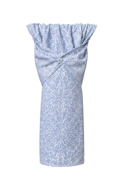 Stay Put Towel - Waffle Weave Blue & White Mosaic