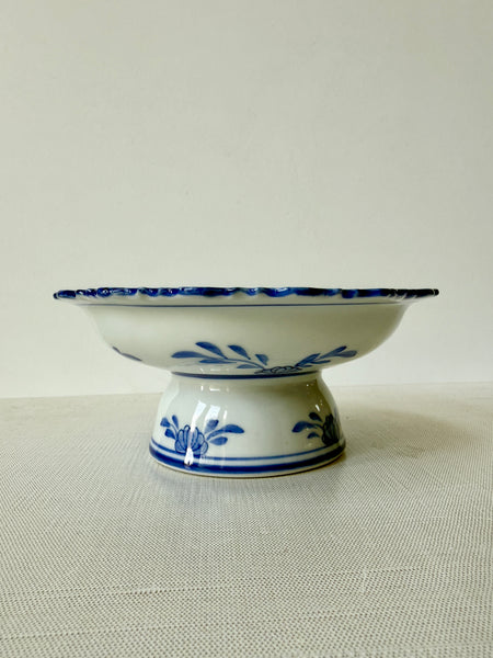 Vintage Blue & White Porcelain Bowl (MMM)