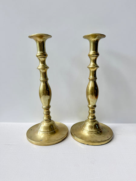 Vintage Brass Candlesticks - Pair (PIP)