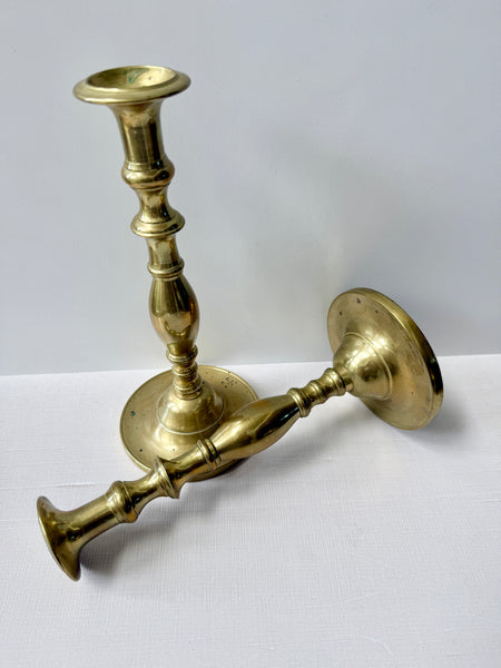 Vintage Brass Candlesticks - Pair (PIP)