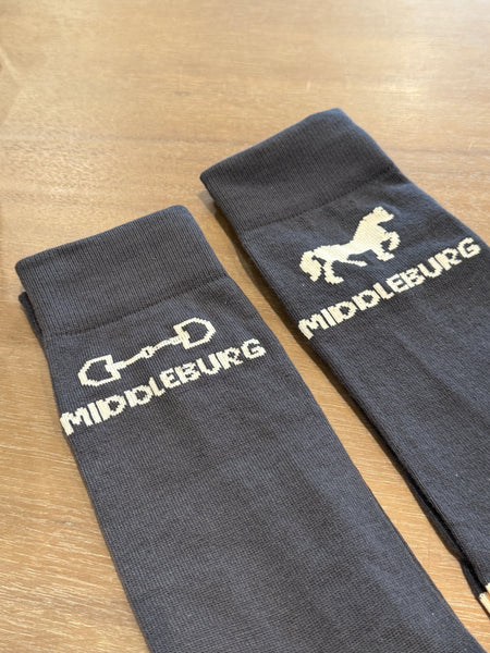 Middleburg Socks: Charcoal