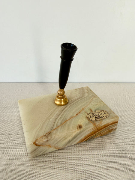 Vintage Onyx Pen Holder (MMM)