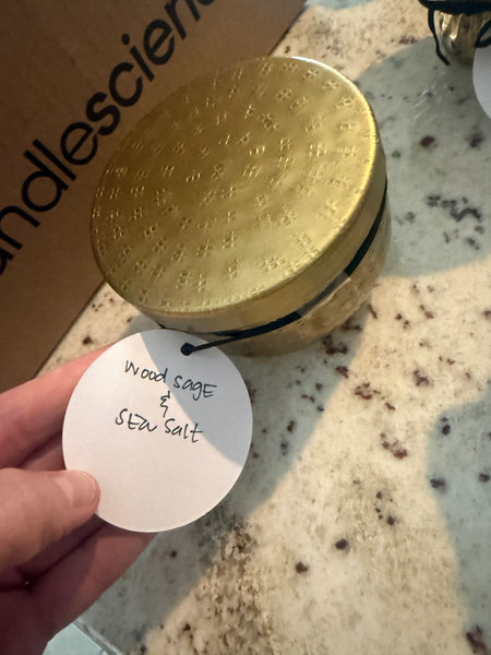 RESERVED Kristina: Hammered Aluminum Container Candle