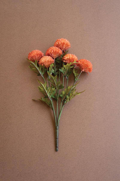 Faux Orange Ball Dahlias - bundle of 7
