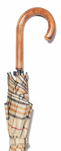Tan Tartan Maple Crook Umbrella