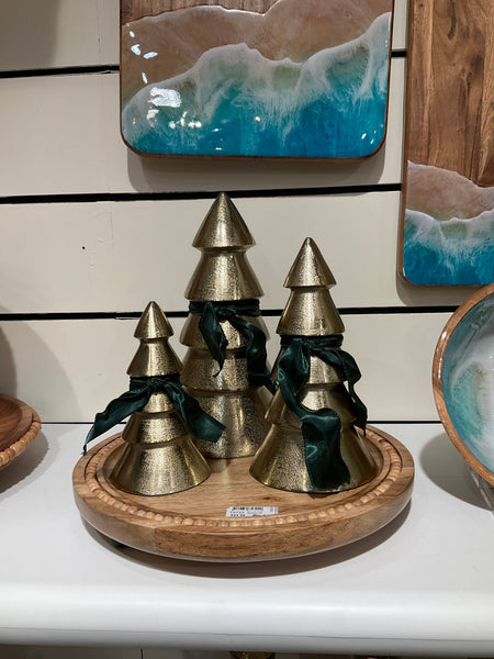 Gold Metal Holiday Tree Set