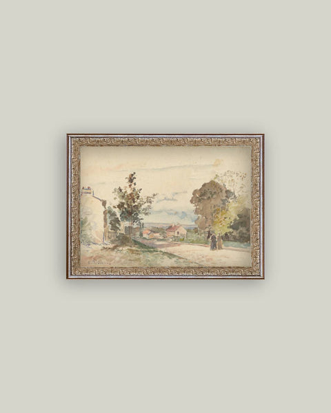 The Road From Versailles Framed Antique Art: 7x5