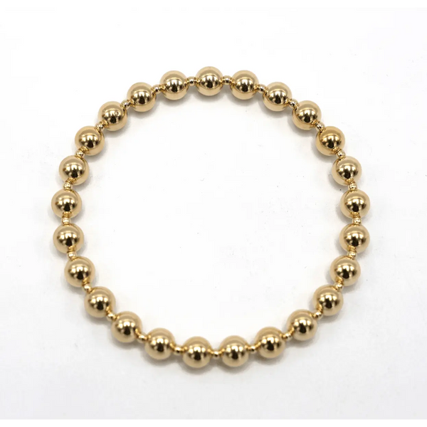 6mm+2mm+6mm Gold Filled Waterproof Dimension Bracelet: 7.0
