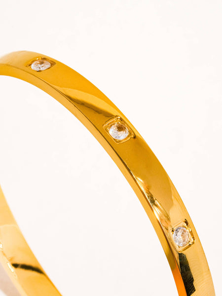 Classic CZ Bangle Gold