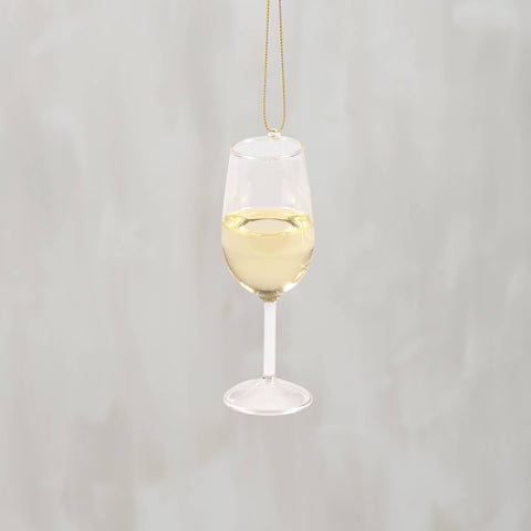 Glass White Wine Ornament