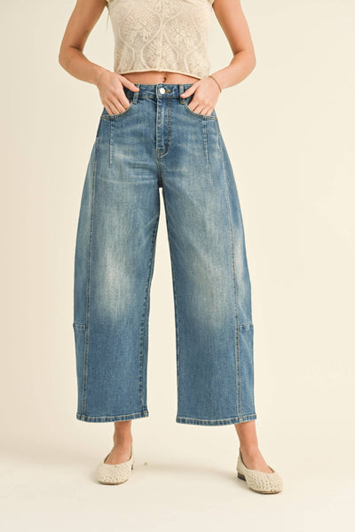 Loose Fit Denim Pants: Denim